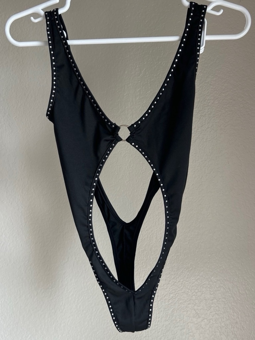 Super Sexy Bling Rhinestone Stripper Exotic Dancer Bodysuit OS